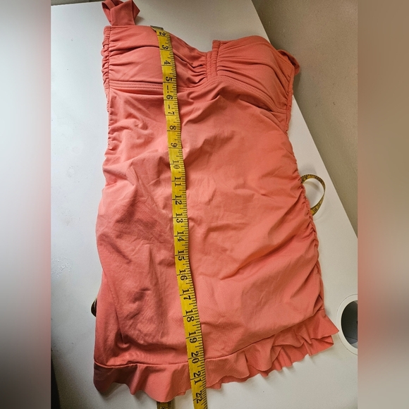 Tommy Bahamas-Peach Halter Dress Swimsuit Sz 4 Women's - Picture 4 of 7